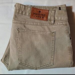 NWOT Marine Layer Beck 5 Pocket Pant 34-34 / worn olive